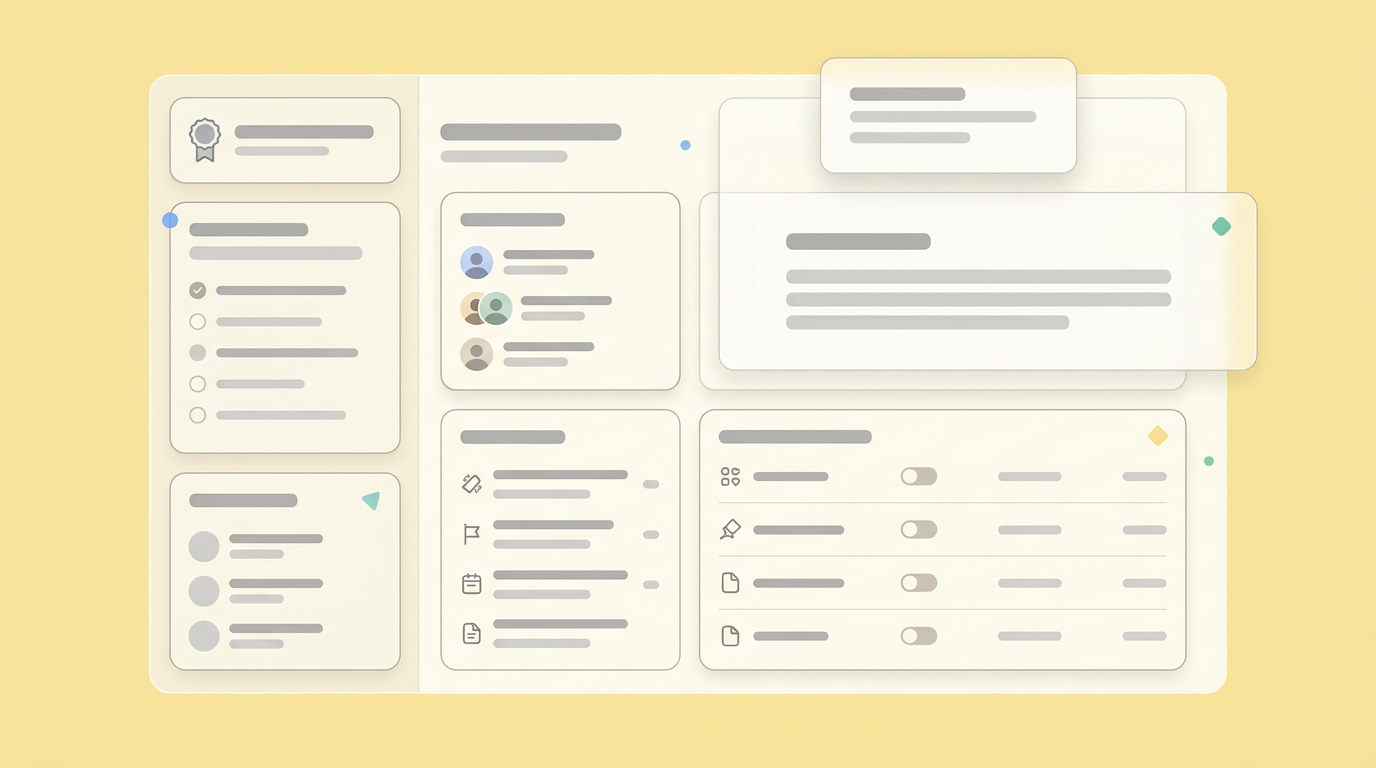 A labeled diagram breaking down the standard sections of a modern product manager requirements template