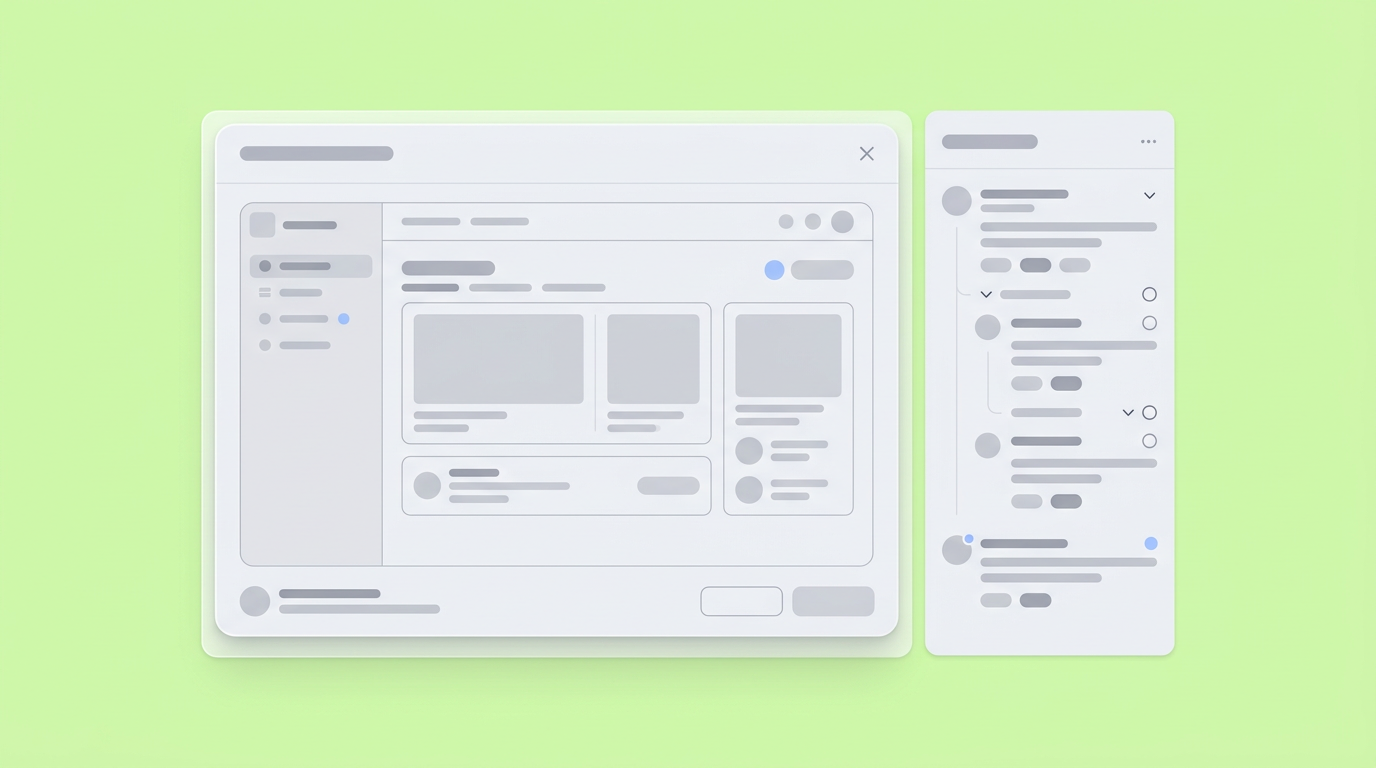 An interactive digital prototype next to a visible feedback sidebar.