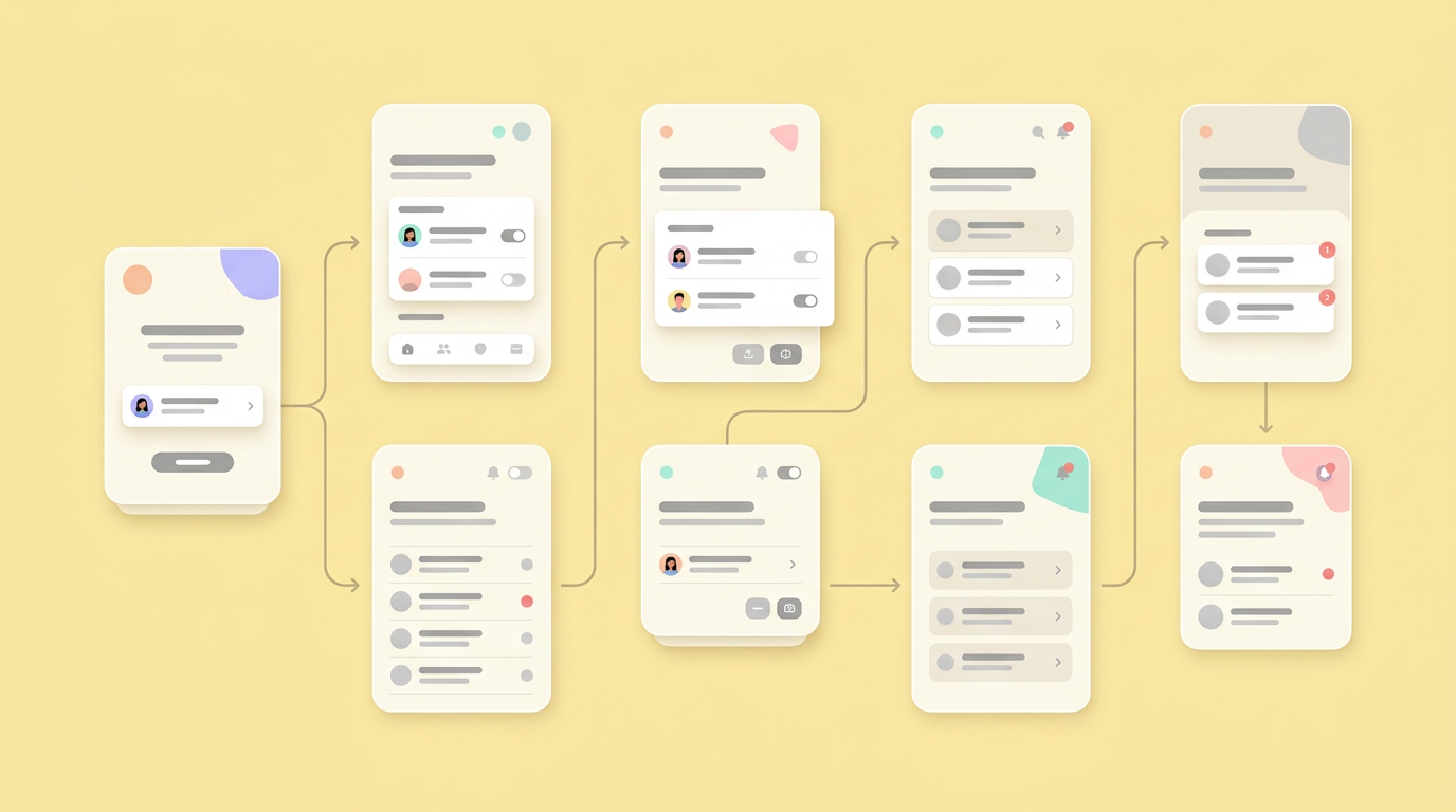 A visual prototype wireframe generated from a text prompt in a workspace