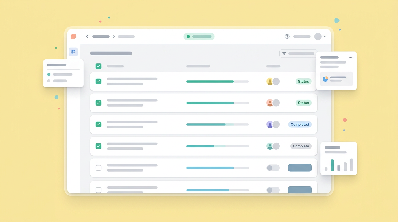 Annotated interface demonstrating an asynchronous feedback process with digital sticky notes