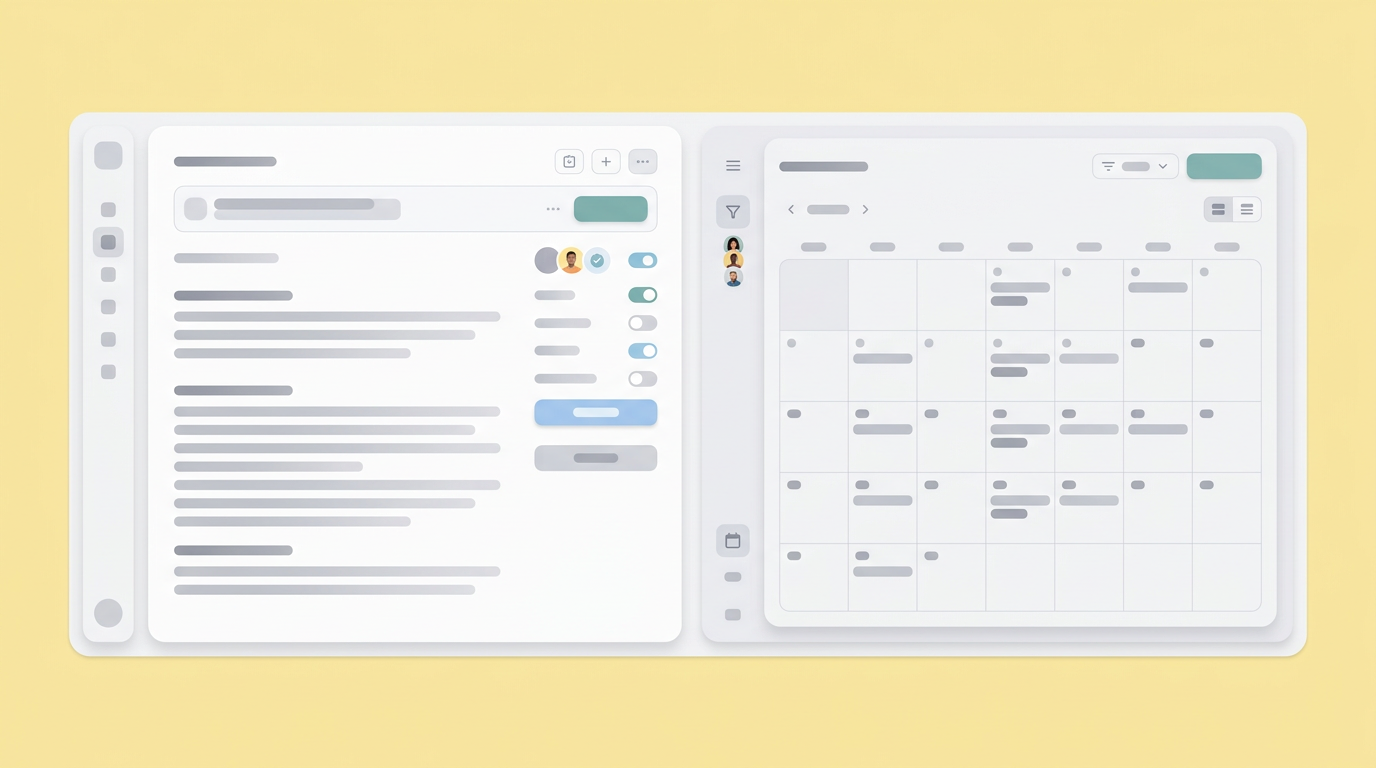 Split screen presenting a text document directly generating a visual interface component.