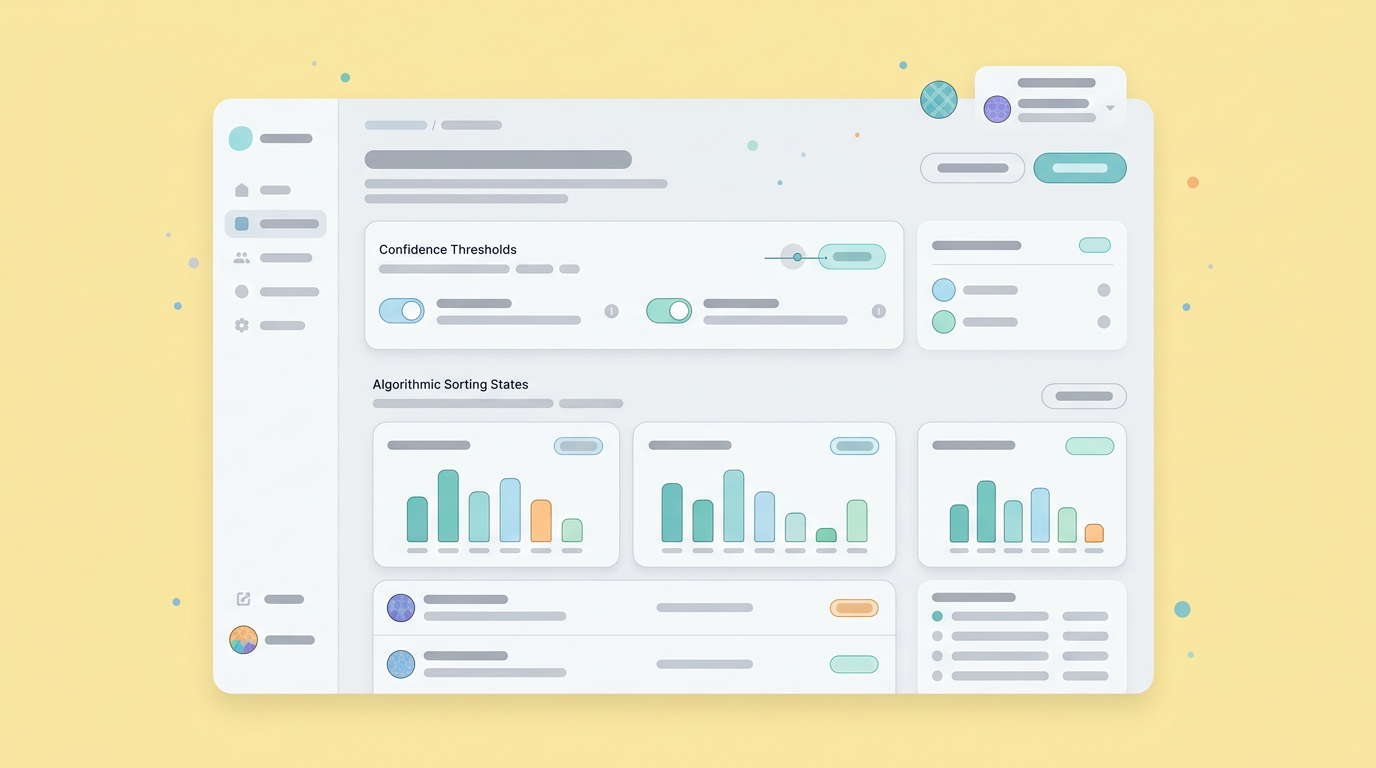 A UI mockup illustrating a machine learning settings panel