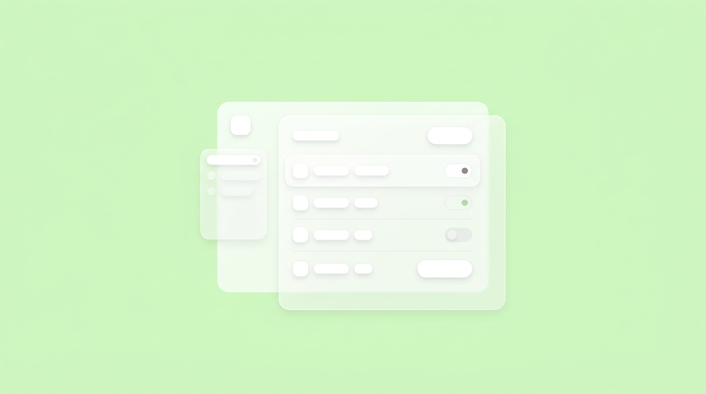 A minimalist geometric composition representing product requirements merging into a prototype.